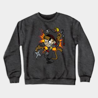 Pirate Ninja Monkey Crewneck Sweatshirt